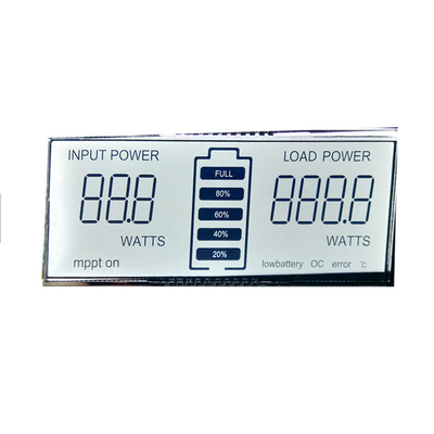 白黒小型 6'Clock ポジティブ TN 50 ピン LCD ディスプレイ 6 桁 7 セグメント